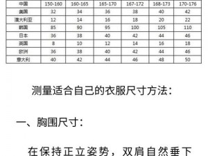 欧洲 S 码和亚洲 W 码的区别：不同地区服装尺码标准不同