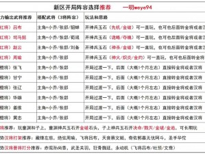 三国诛将录新手攻略大全：快速升级技巧与策略指南