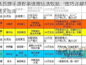 大话西游手游好事连连玩法攻略：技巧详解与高效通关指南