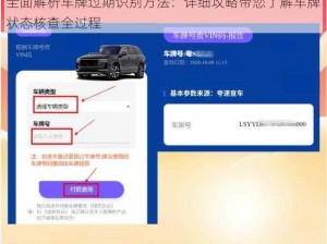 全面解析车牌过期识别方法：详细攻略带您了解车牌状态核查全过程