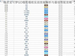 精灵宝可梦GO嘎啦嘎啦实战技能解析与最佳搭配攻略