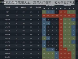 终结战场新手攻略大全：菜鸟入门指南，轻松掌握游戏技巧