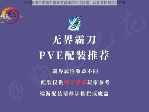 剑侠情缘手游霸刀真元装备属性洗练攻略：优化策略与实战推荐