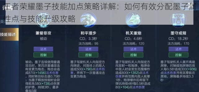 王者荣耀墨子技能加点策略详解：如何有效分配墨子属性点与技能升级攻略