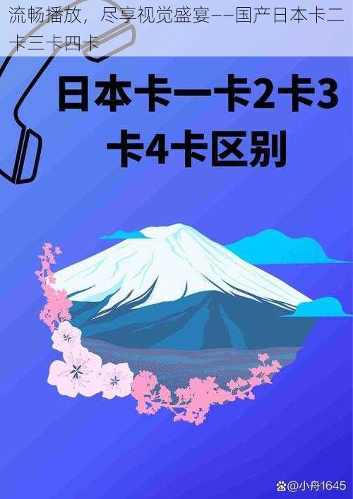 流畅播放，尽享视觉盛宴——国产日本卡二卡三卡四卡