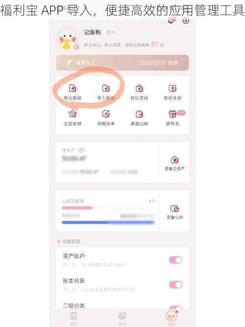 福利宝 APP 导入，便捷高效的应用管理工具