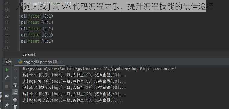 人狗大战 J 啊 vA 代码编程之乐，提升编程技能的最佳途径