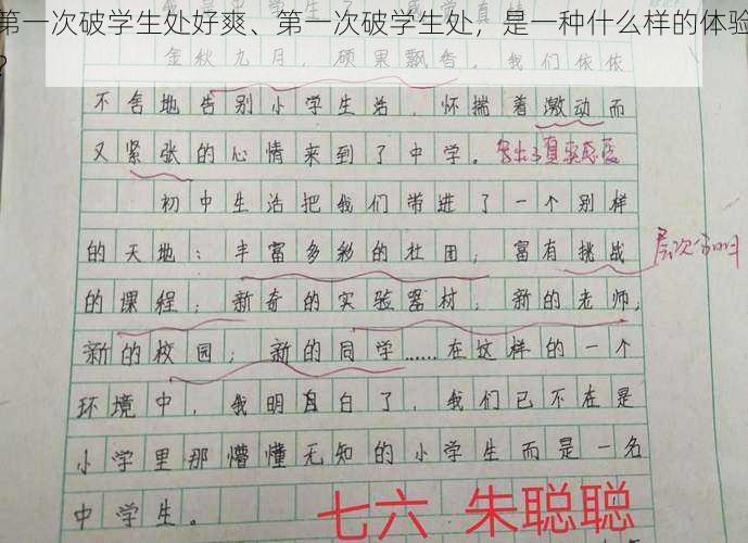 第一次破学生处好爽、第一次破学生处，是一种什么样的体验？