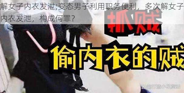 解女子内衣发泄;变态男子利用职务便利，多次解女子内衣发泄，构成何罪？