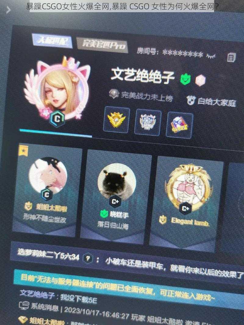 暴躁CSGO女性火爆全网,暴躁 CSGO 女性为何火爆全网？