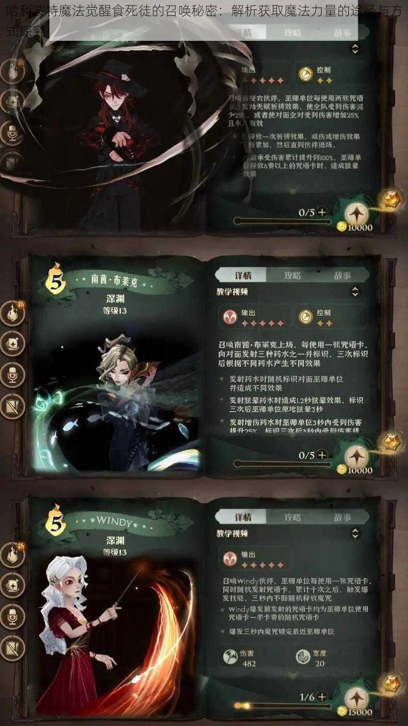 哈利波特魔法觉醒食死徒的召唤秘密：解析获取魔法力量的途径与方式探究