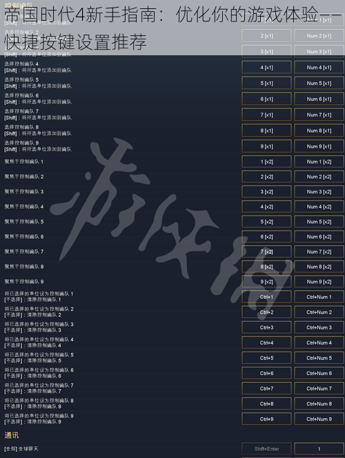 帝国时代4新手指南：优化你的游戏体验——快捷按键设置推荐