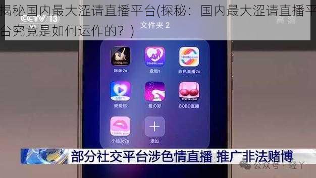 揭秘国内最大涩请直播平台(探秘：国内最大涩请直播平台究竟是如何运作的？)