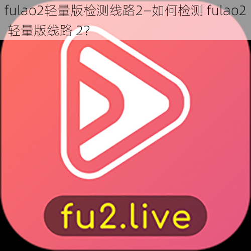 fulao2轻量版检测线路2—如何检测 fulao2 轻量版线路 2？