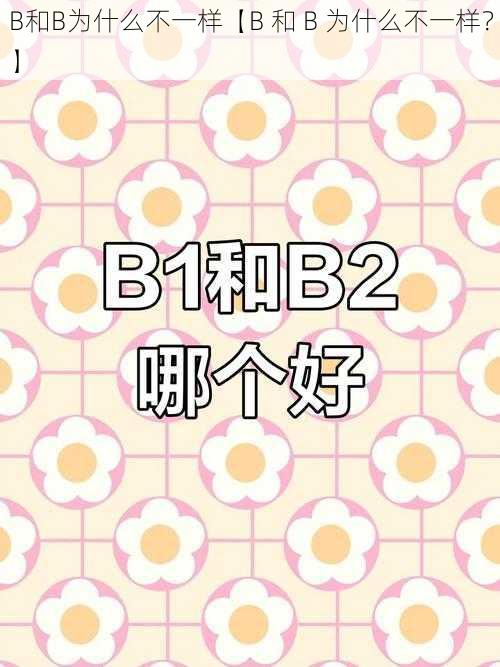 B和B为什么不一样【B 和 B 为什么不一样？】