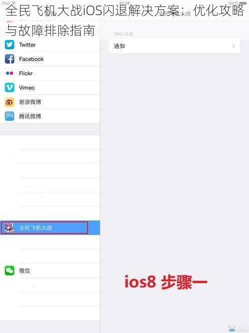全民飞机大战iOS闪退解决方案：优化攻略与故障排除指南