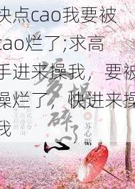 快点cao我要被cao烂了;求高手进来操我，要被操烂了，快进来操我