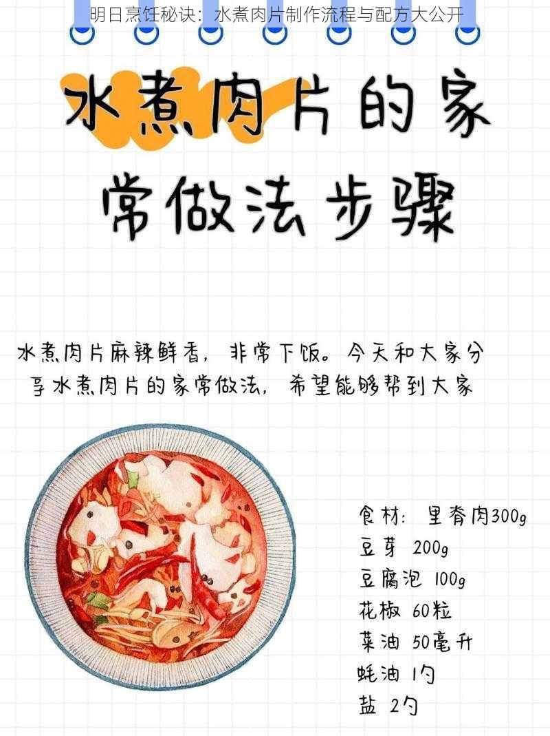 明日烹饪秘诀：水煮肉片制作流程与配方大公开