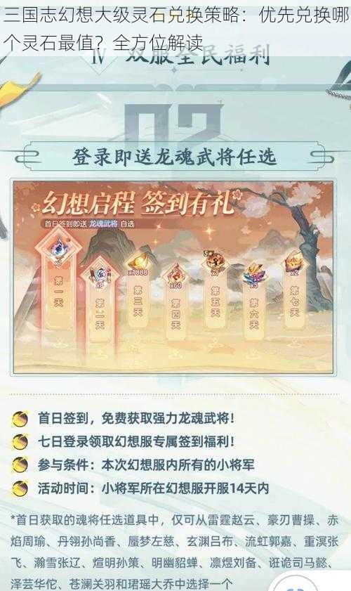 三国志幻想大级灵石兑换策略：优先兑换哪个灵石最值？全方位解读