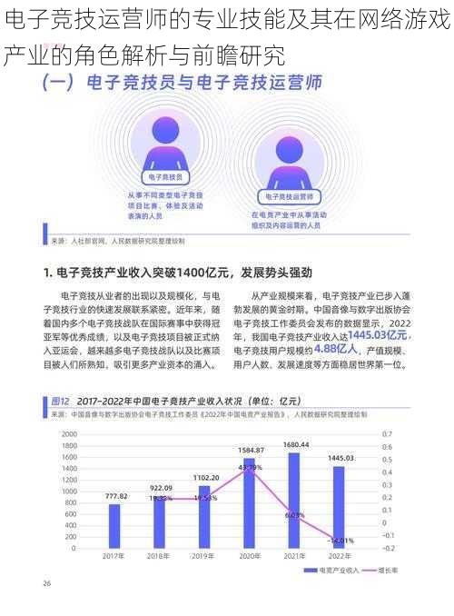 电子竞技运营师的专业技能及其在网络游戏产业的角色解析与前瞻研究