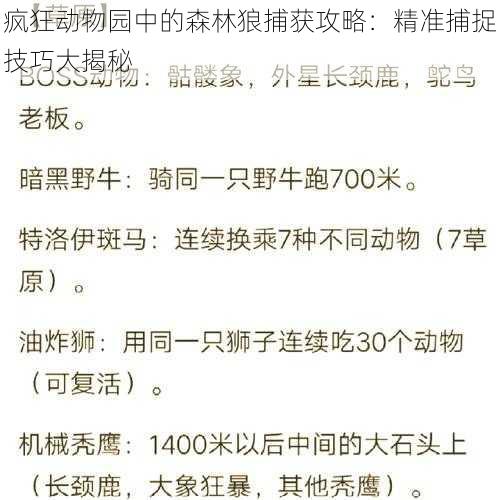 疯狂动物园中的森林狼捕获攻略：精准捕捉技巧大揭秘