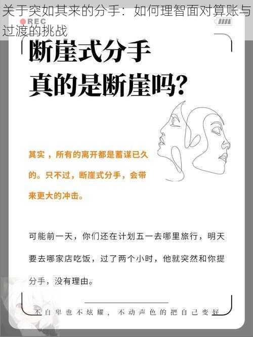 关于突如其来的分手：如何理智面对算账与过渡的挑战