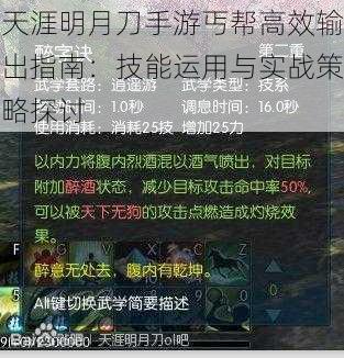 天涯明月刀手游丐帮高效输出指南：技能运用与实战策略探讨