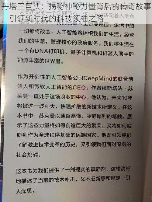 丹塔三巨头：揭秘神秘力量背后的传奇故事，引领新时代的科技领袖之路